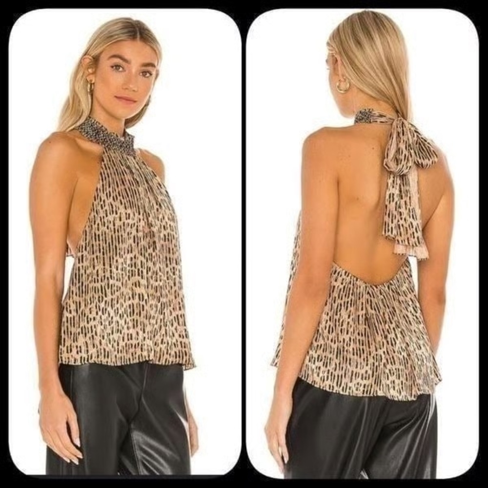 Alice & Olivia Almira Halter Top - Size: M - Preowned